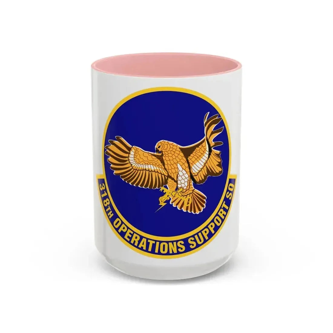 318th Operations Support Squadron (U.S. Air Force) Accent Coffee Mug 15oz Pink - Go Mug Yourself