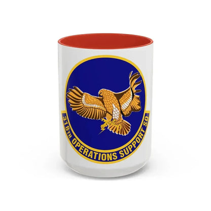 318th Operations Support Squadron (U.S. Air Force) Accent Coffee Mug 15oz Red - Go Mug Yourself