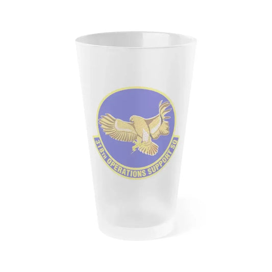 318th Operations Support Squadron (U.S. Air Force) Frosted Pint Glass 16oz 16oz Frosted - Go Mug Yourself