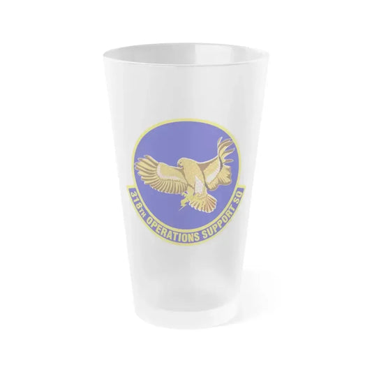 318th Operations Support Squadron (U.S. Air Force) Frosted Pint Glass 16oz 16oz Frosted - Go Mug Yourself