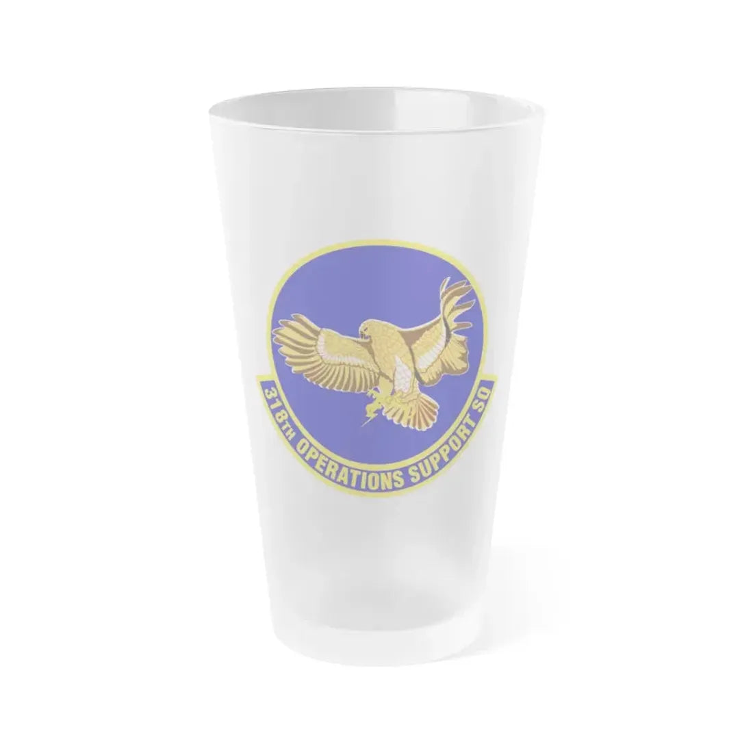 318th Operations Support Squadron (U.S. Air Force) Frosted Pint Glass 16oz - Go Mug Yourself