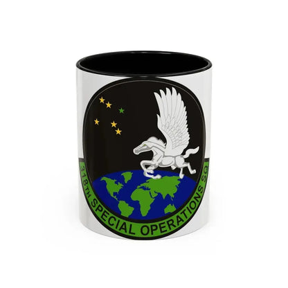 318th Special Operations Squadron (U.S. Air Force) Accent Coffee Mug 11oz Black - Go Mug Yourself