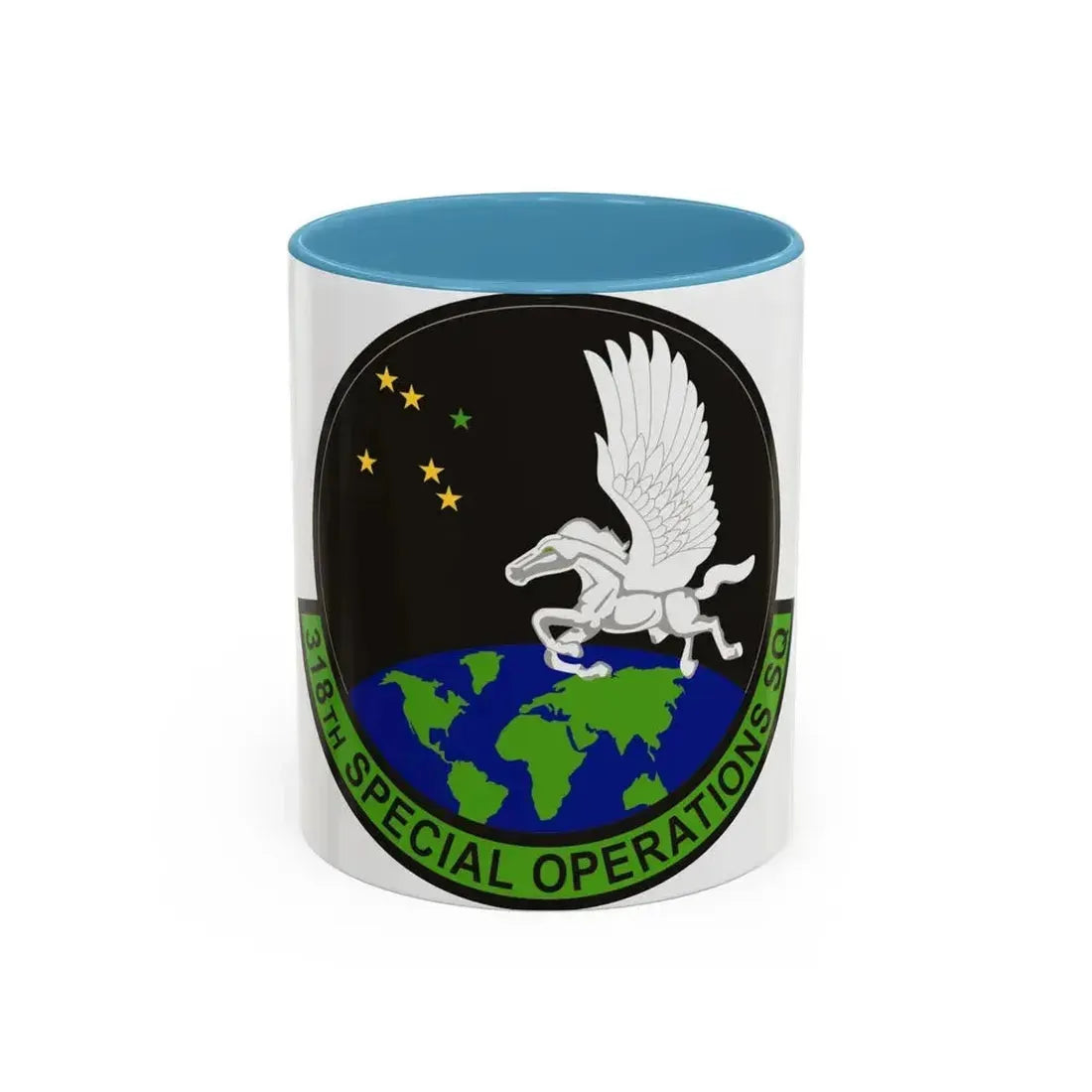 318th Special Operations Squadron (U.S. Air Force) Accent Coffee Mug 11oz Light Blue - Go Mug Yourself