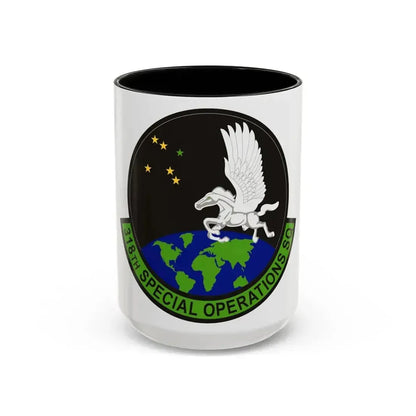 318th Special Operations Squadron (U.S. Air Force) Accent Coffee Mug 15oz Black - Go Mug Yourself