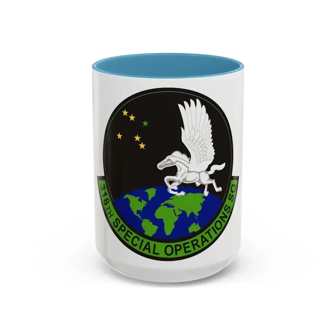 318th Special Operations Squadron (U.S. Air Force) Accent Coffee Mug 15oz Light Blue - Go Mug Yourself