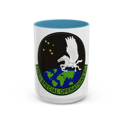 318th Special Operations Squadron (U.S. Air Force) Accent Coffee Mug 15oz Light Blue - Go Mug Yourself