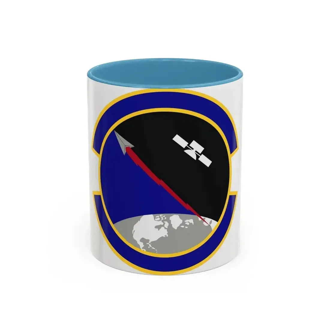 319 Combat Training Squadron USSF (U.S. Air Force) Accent Coffee Mug 11oz Light Blue - Go Mug Yourself