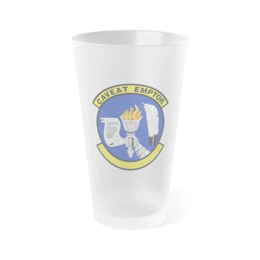 319 Contracting Squadron ACC (U.S. Air Force) Frosted Pint Glass 16oz 16oz Frosted - Go Mug Yourself