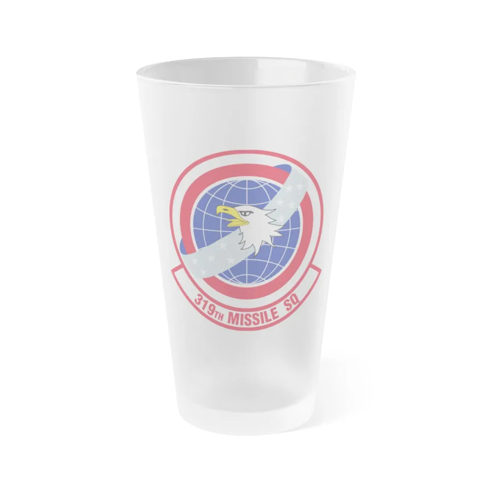 319 Missile Squadron AFGSC (U.S. Air Force) Frosted Pint Glass 16oz-16oz-Frosted-Go Mug Yourself