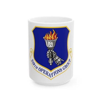 319 Operations Group ACC (U.S. Air Force) White Coffee Mug-15oz-Go Mug Yourself