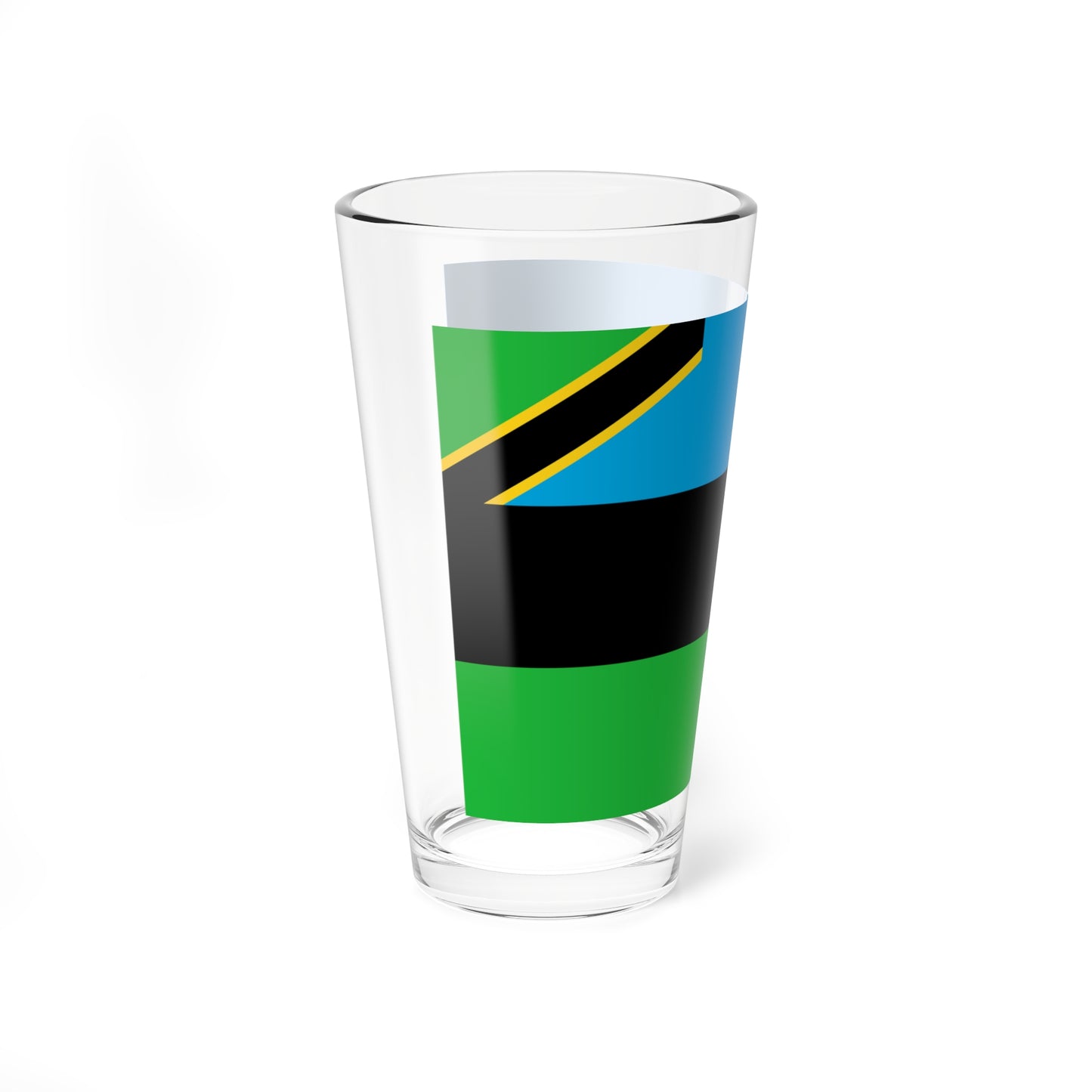 Flag of Zanzibar single shade of blue (Tanzania) Pint Glass 16oz