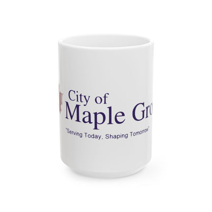 Flag of Maple Grove Minnesota (United States) White Coffee Mug