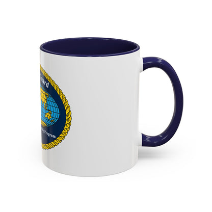 USCG International Port Security Program (U.S. Coast Guard) Accent Coffee Mug