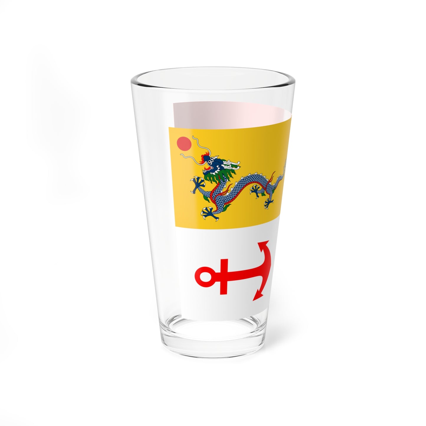 Imperial Chinese Navy Secretarys Flag 1909-1911 (China) Pint Glass 16oz