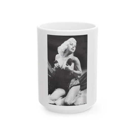 Jeanne Carmen #65 (Vintage Female Icon) White Coffee Mug-15oz-Go Mug Yourself