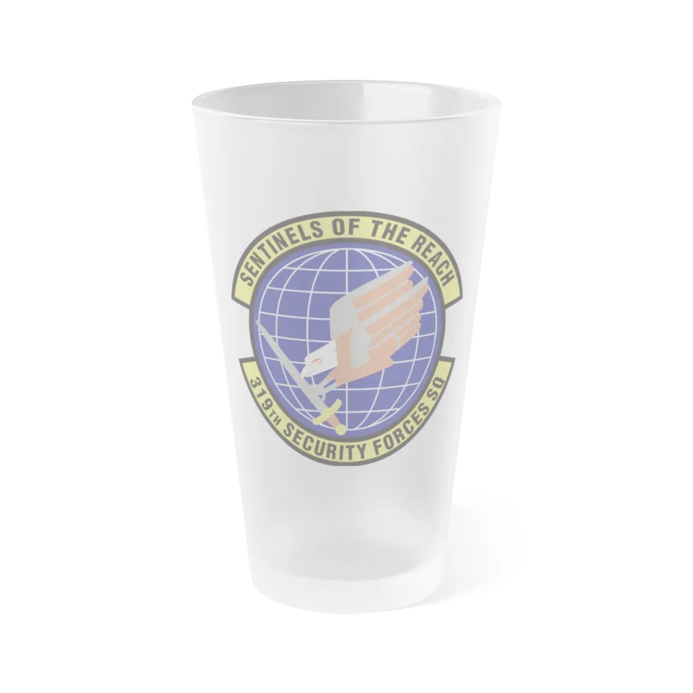 319th Security Forces Squadron (U.S. Air Force) Frosted Pint Glass 16oz-16oz-Frosted-Go Mug Yourself