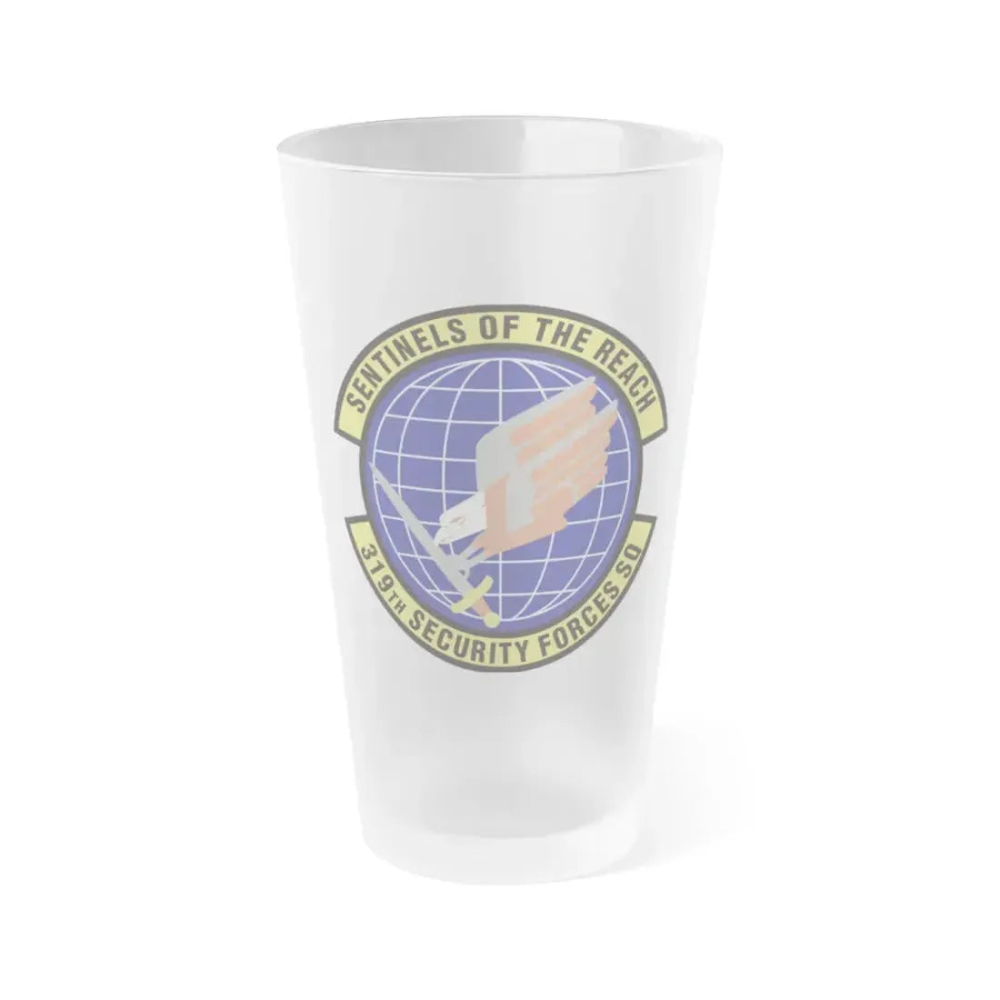 319th Security Forces Squadron (U.S. Air Force) Frosted Pint Glass 16oz 16oz Frosted - Go Mug Yourself