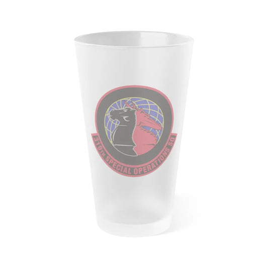 319th Special Operations Squadron (U.S. Air Force) Frosted Pint Glass 16oz-16oz-Frosted-Go Mug Yourself