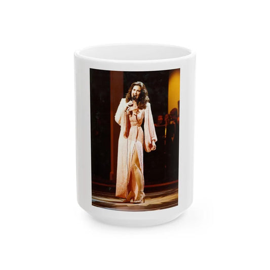 Lynda Carter #170 (Vintage Female Icon) White Coffee Mug-15oz-Go Mug Yourself