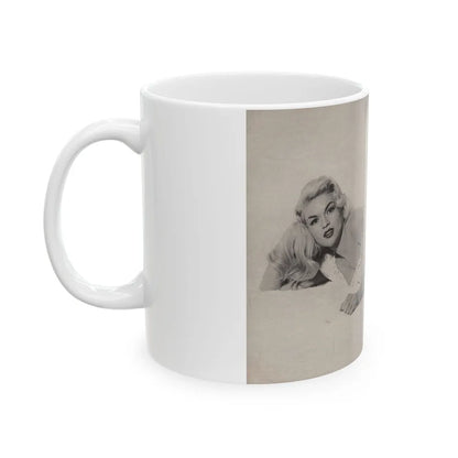 Jayne Mansfield #278 - JAYNE Pocket Magazine inside & Pages 1 (Vintage Female Icon) White Coffee Mug-Go Mug Yourself