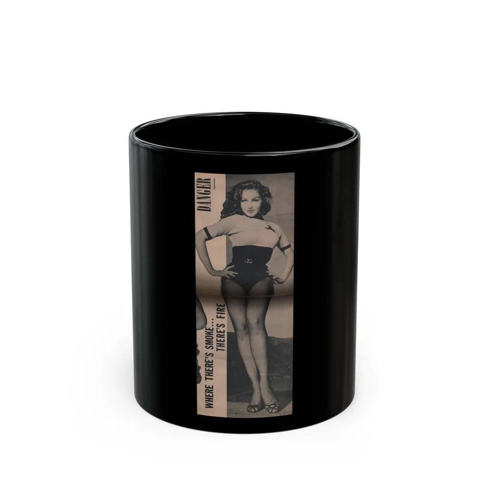 Julie Newmar #170 - Pages 19 Pages 5 of 5 with, Julie+1 Full Page B&W Photo from COVER GIRLS MODELS Mag. Nov. '53 (Vintage Female Icon) Black Coffee Mug-11oz-Go Mug Yourself