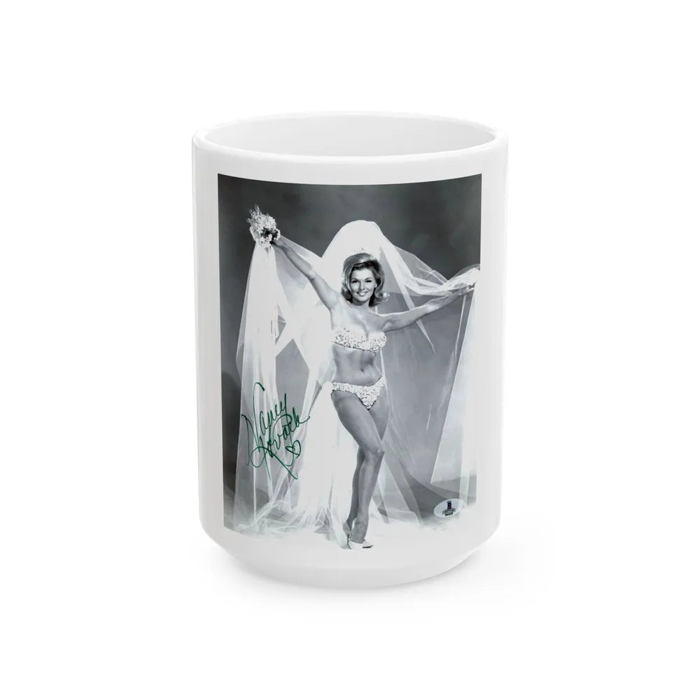 Nancy Kovack #04 (Vintage Female Icon) White Coffee Mug-15oz-Go Mug Yourself