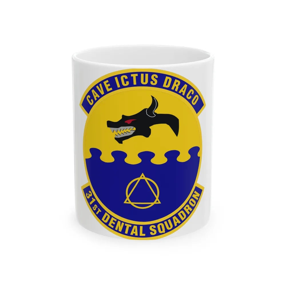 31st Dental Squadron (U.S. Air Force) White Coffee Mug-11oz-Go Mug Yourself