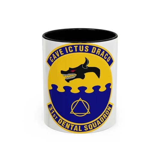 31st Dental Squadron (U.S. Air Force) Accent Coffee Mug 11oz Black - Go Mug Yourself