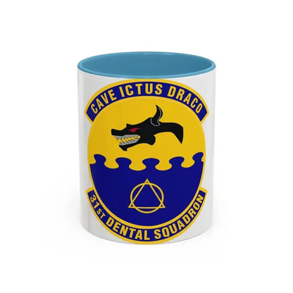 31st Dental Squadron (U.S. Air Force) Accent Coffee Mug 11oz Light Blue - Go Mug Yourself