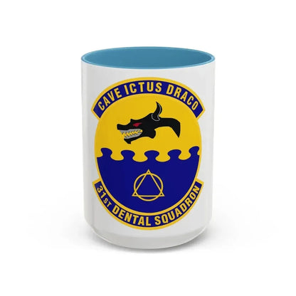 31st Dental Squadron (U.S. Air Force) Accent Coffee Mug 15oz Light Blue - Go Mug Yourself