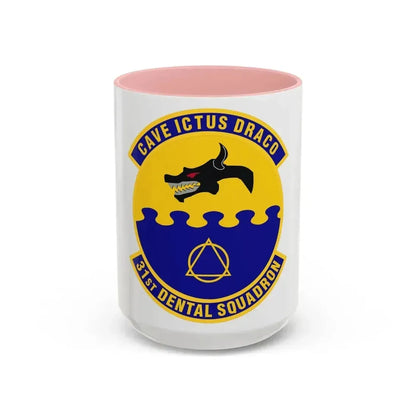 31st Dental Squadron (U.S. Air Force) Accent Coffee Mug 15oz Pink - Go Mug Yourself