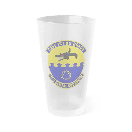 31st Dental Squadron (U.S. Air Force) Frosted Pint Glass 16oz Default Title - Go Mug Yourself