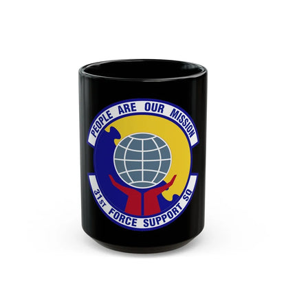 31st Force Support Squadron (U.S. Air Force) Black Coffee Mug-15oz-Go Mug Yourself