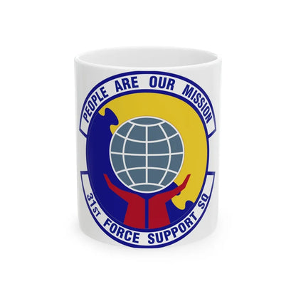 31st Force Support Squadron (U.S. Air Force) White Coffee Mug-11oz-Go Mug Yourself