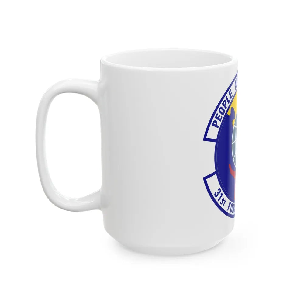 31st Force Support Squadron (U.S. Air Force) White Coffee Mug-Go Mug Yourself