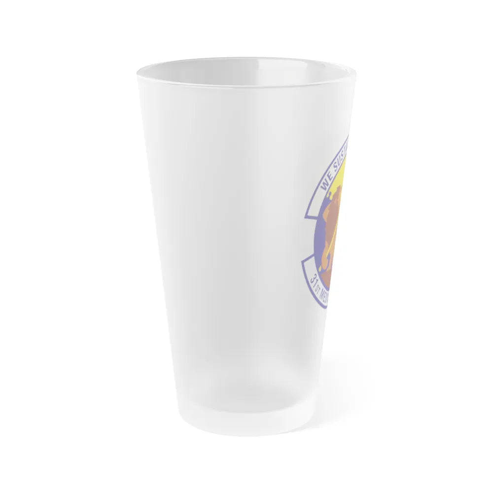 31st Medical Support Squadron (U.S. Air Force) Frosted Pint Glass 16oz-Go Mug Yourself