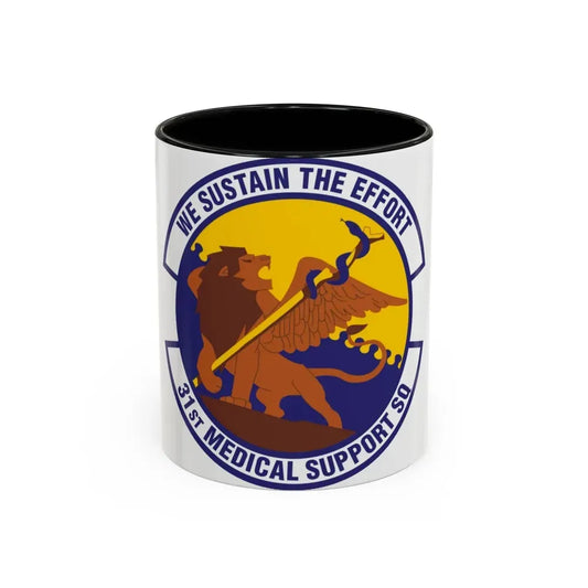 31st Medical Support Squadron (U.S. Air Force) Accent Coffee Mug 11oz Black - Go Mug Yourself