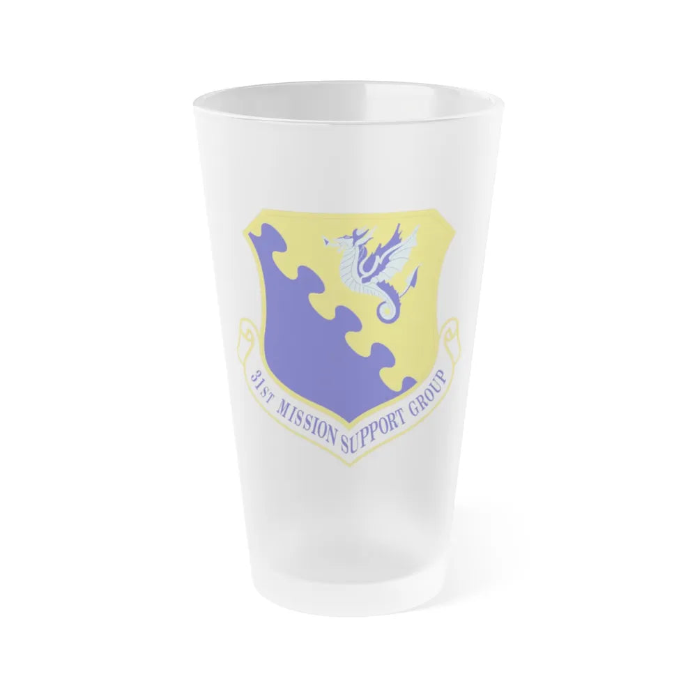 31st Mission Support Group (U.S. Air Force) Frosted Pint Glass 16oz-16oz-Frosted-Go Mug Yourself