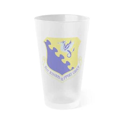 31st Mission Support Group (U.S. Air Force) Frosted Pint Glass 16oz 16oz Frosted - Go Mug Yourself