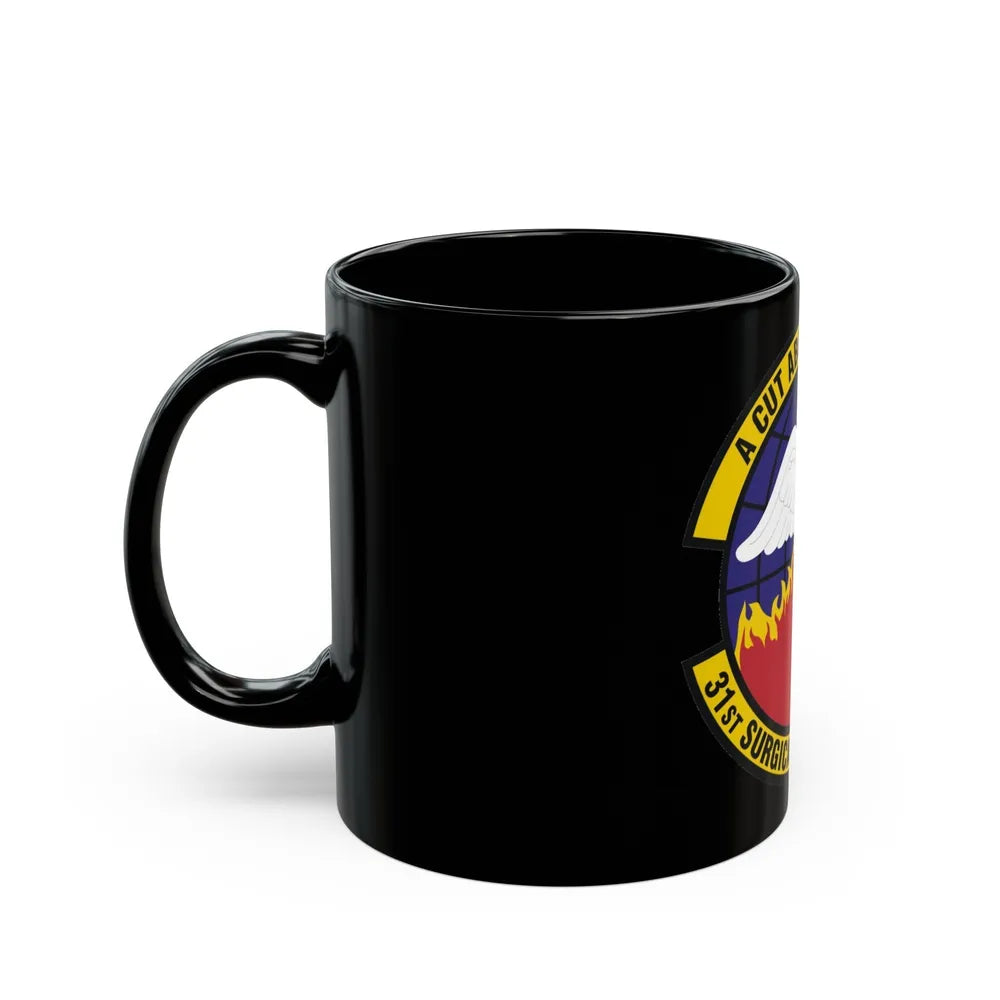 31st Surgical Operations Squadron (U.S. Air Force) Black Coffee Mug-Go Mug Yourself