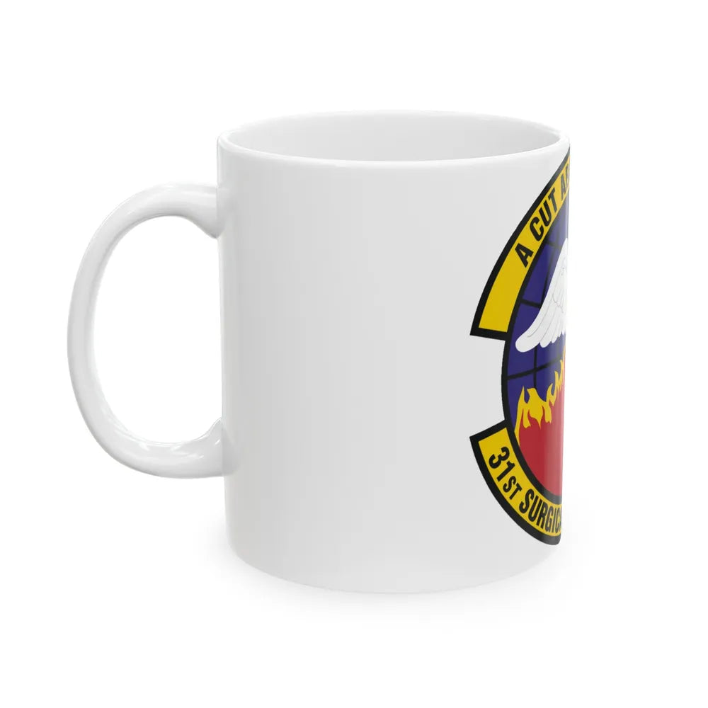 31st Surgical Operations Squadron (U.S. Air Force) White Coffee Mug-Go Mug Yourself