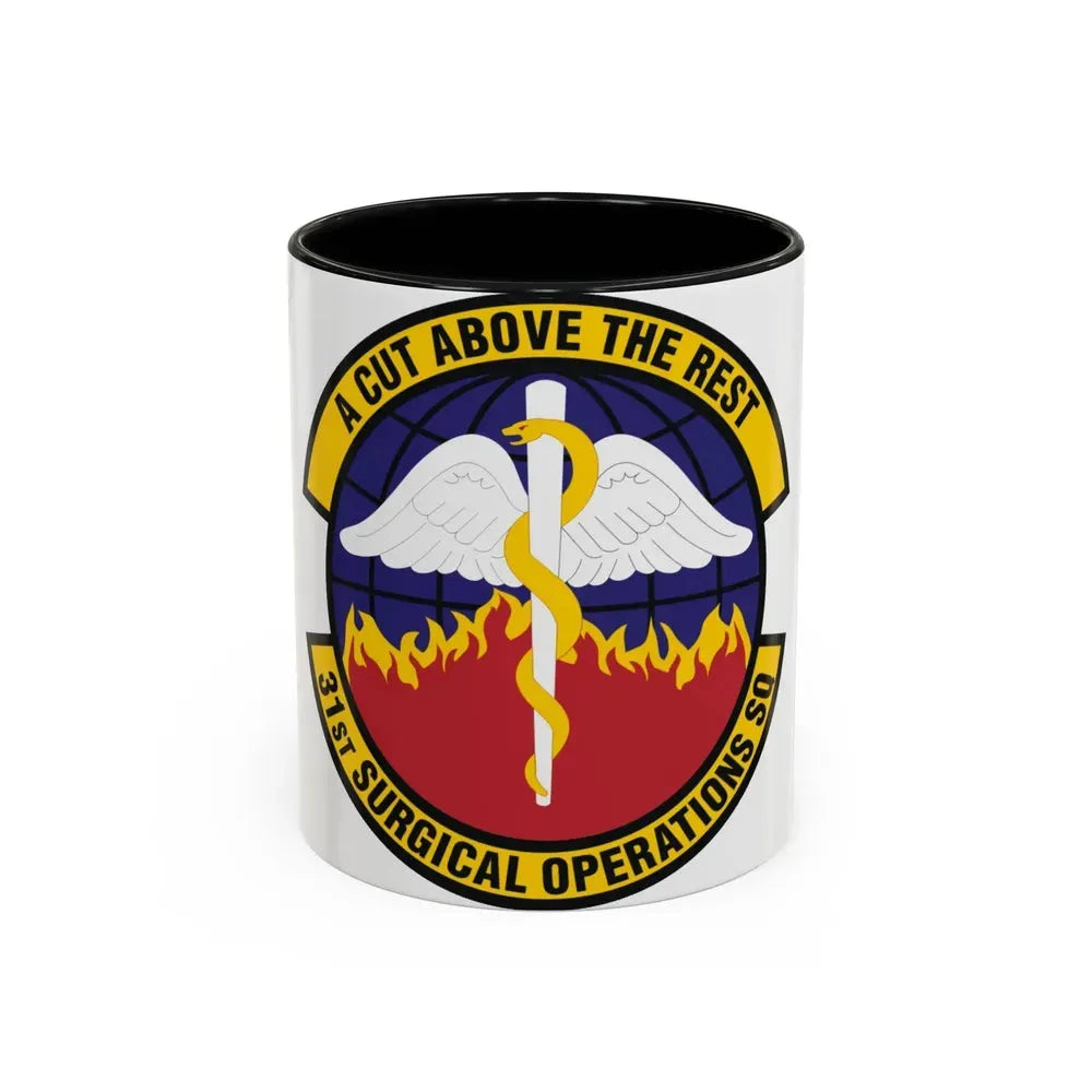 31st Surgical Operations Squadron (U.S. Air Force) Accent Coffee Mug 11oz Black - Go Mug Yourself