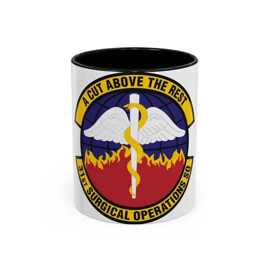 31st Surgical Operations Squadron (U.S. Air Force) Accent Coffee Mug 11oz Black - Go Mug Yourself