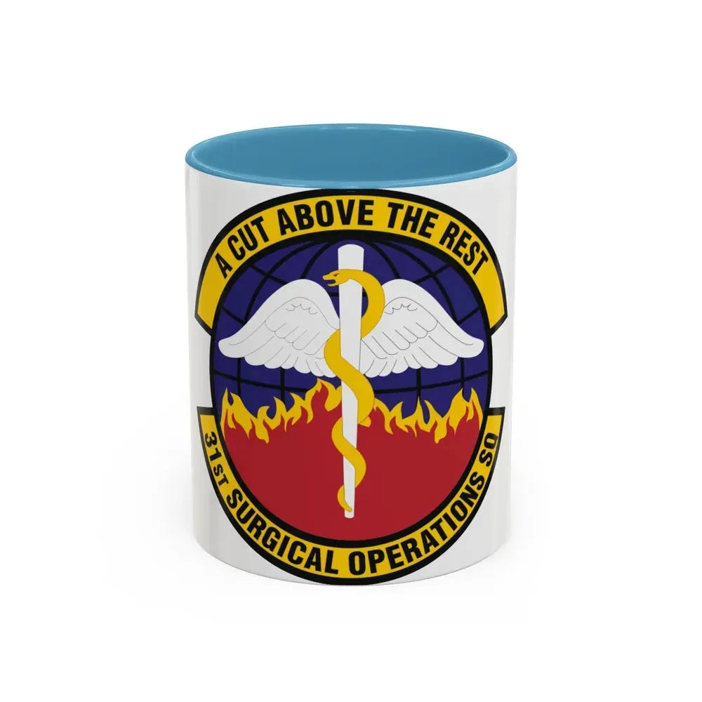 31st Surgical Operations Squadron (U.S. Air Force) Accent Coffee Mug 11oz Light Blue - Go Mug Yourself