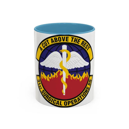 31st Surgical Operations Squadron (U.S. Air Force) Accent Coffee Mug 11oz Light Blue - Go Mug Yourself