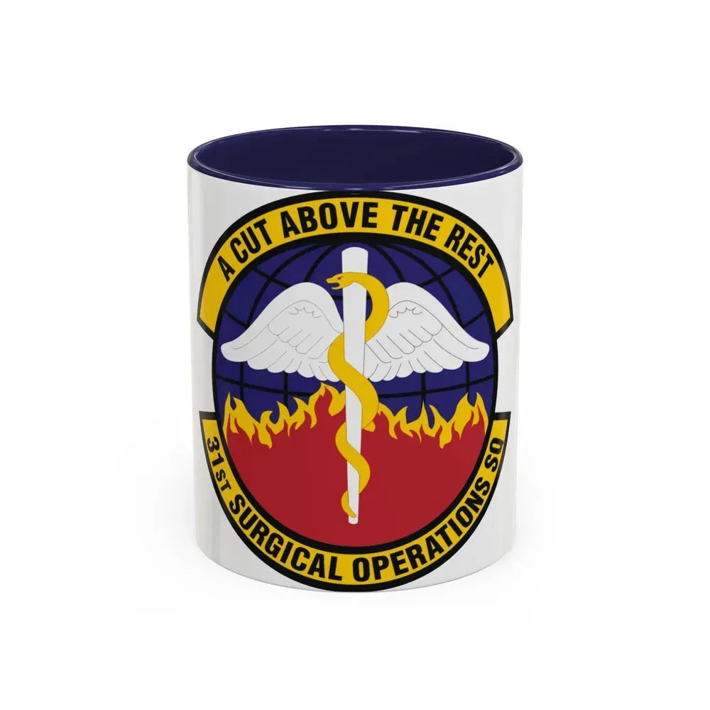 31st Surgical Operations Squadron (U.S. Air Force) Accent Coffee Mug 11oz Navy - Go Mug Yourself