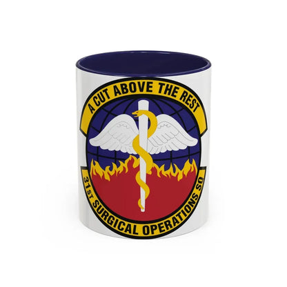 31st Surgical Operations Squadron (U.S. Air Force) Accent Coffee Mug 11oz Navy - Go Mug Yourself