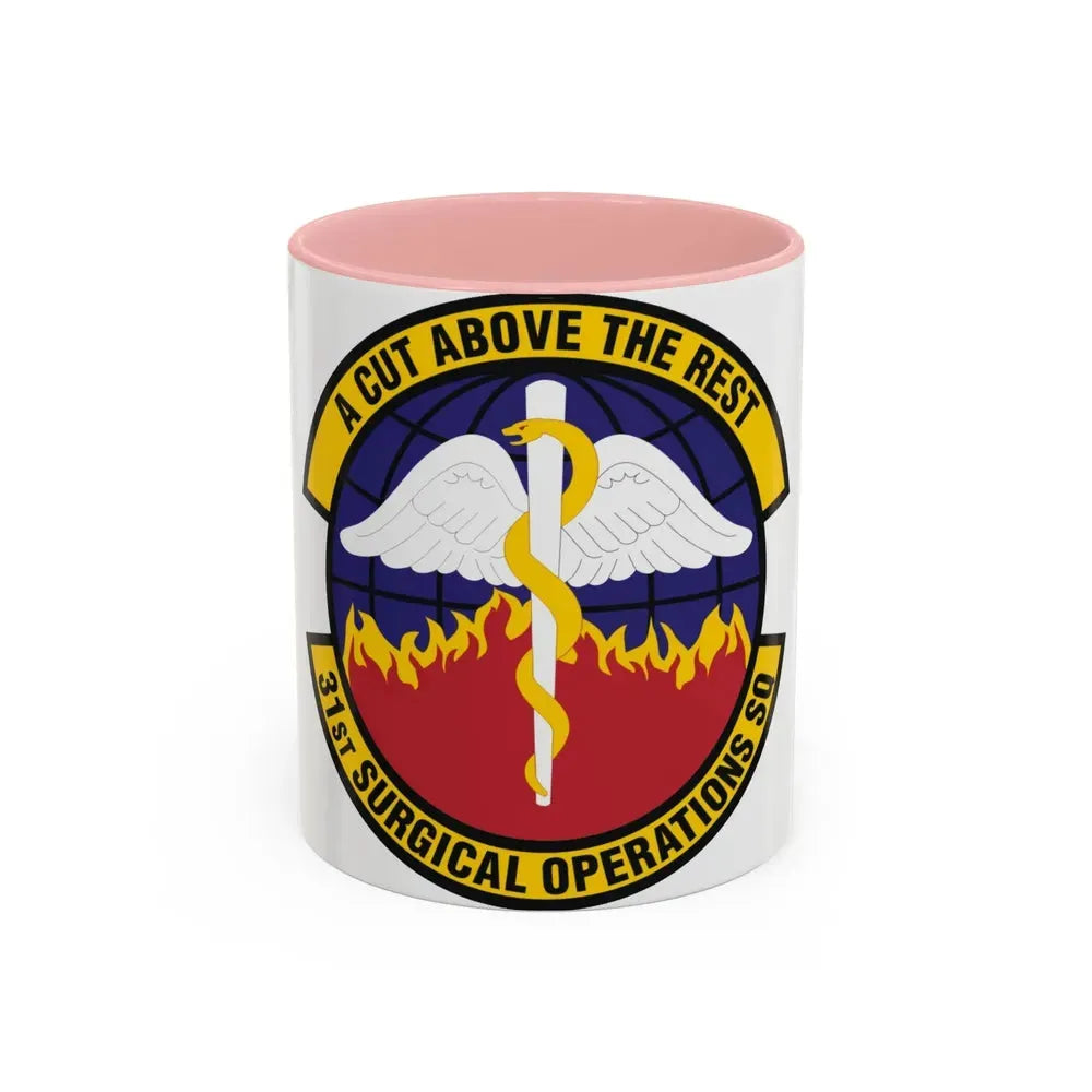 31st Surgical Operations Squadron (U.S. Air Force) Accent Coffee Mug 11oz Pink - Go Mug Yourself