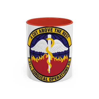 31st Surgical Operations Squadron (U.S. Air Force) Accent Coffee Mug 11oz Red - Go Mug Yourself
