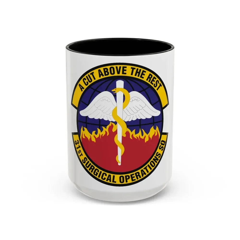 31st Surgical Operations Squadron (U.S. Air Force) Accent Coffee Mug 15oz Black - Go Mug Yourself